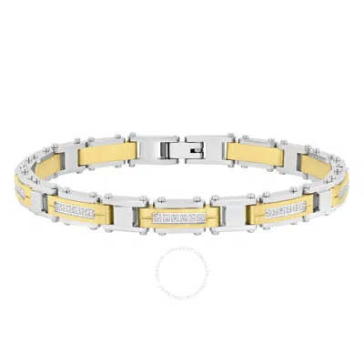 Robert Alton 1/2ctw Diamond Stainless Steel With Yellow Finish Bracelet In Multi