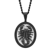 Robert Alton 1/4ctw Black Diamond Stainless Steel With Black Finish Scorpion Pendant In Two-tone