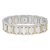 ROBERT ALTON ROBERT ALTON 3/4CTW DIAMOND STAINLESS STEEL WITH YELLOW FINISH MEN'S LINK BRACELET