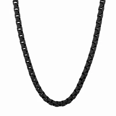 Robert Alton Black Ip Stainless Steel Box Link Fashion Chain