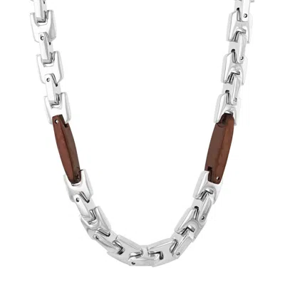 Robert Alton Brown Finish Men's Stainless Steel Chain In Two Tone