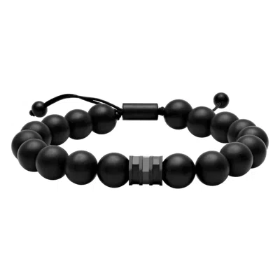 Robert Alton Men's Onyx Bead Bolo Bracelet In Black