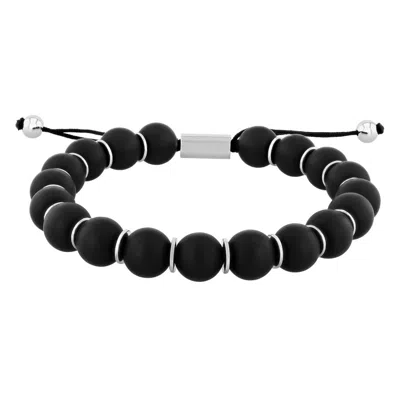 Robert Alton Men's Onyx Bead Bolo Bracelet In Black