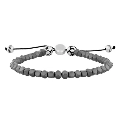 Robert Alton Men's Stainless Steel Bolo Bracelet In Gunmetal