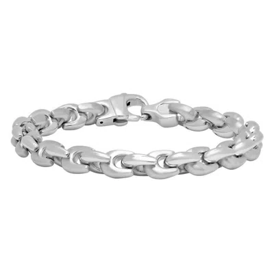 Robert Alton Men's Wishbone Link Stainless Steel Bracelet In Silver Tone