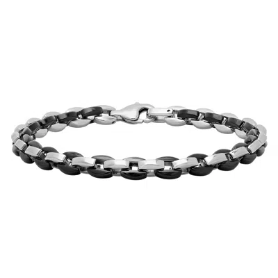 Robert Alton Oval Chain Link Men's Stainless Steel Bracelet In Two Tone