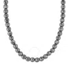 Robert Alton Stainless Steel 4mm Hematite Faceted 20" Bead Chain