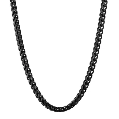 Robert Alton Stainless Steel Black Ip Finish Franco Link 24" Chain