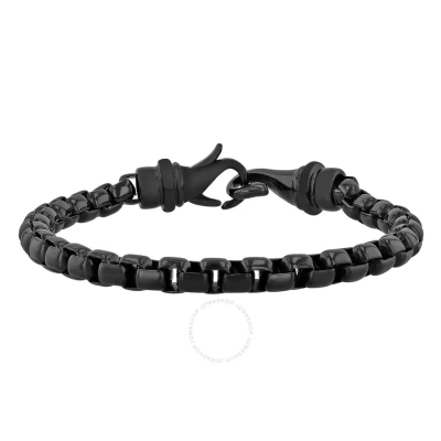 Robert Alton Stainless Steel Gun Mental Mens Link Bracelet In Black