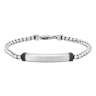 Robert Alton Stainless Steel Men's Id Bracelet In Two Tone