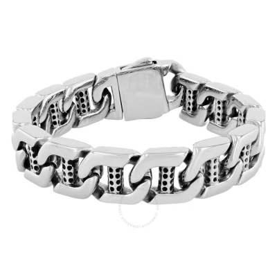 Robert Alton Stainless Steel Mens Link Bracelet In Metallic