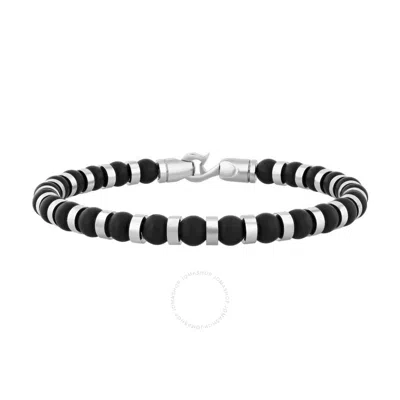 Robert Alton Stainless Steel Onyx Bead Bracelet In Multi