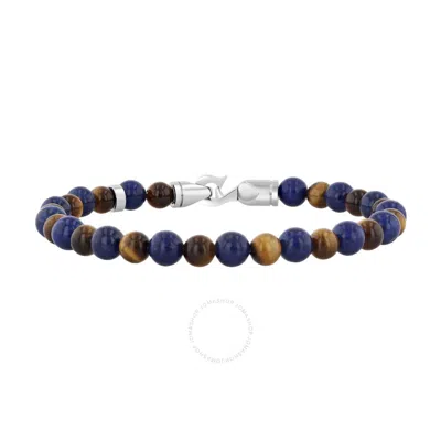 Robert Alton Stainless Steel Tiger's Eye Bead Bracelet