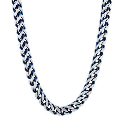 Robert Alton Stainless Steel With Blue Ip Franco Link Fashion Chain In Two Tone