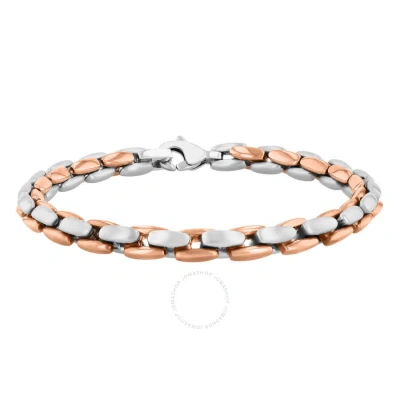 Robert Alton Stainless Steel With Rose Finish Bracelet In Two-tone