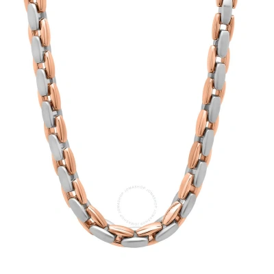 Robert Alton Stainless Steel With Rose Finish Link Chain In Two-tone