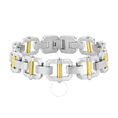 Robert Alton Stainless Steel With Yellow Finish Bracelet In Multi