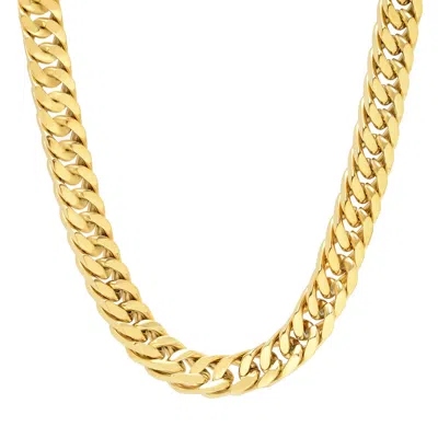 Robert Alton Yellow Finish Men's Stainless Steel Curb Chain In Gold Tone