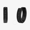 Robert Alton 1 /6ctw Black Diamond Stainless With Black Finish Huggie Earrings In Black