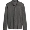 Robert Barakett Alonzo Knit Button-up Shirt In Gray