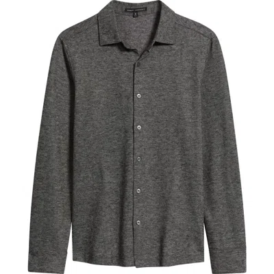 Robert Barakett Alonzo Knit Button-up Shirt In Gray