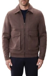 Robert Barakett Anders Cargo Pocket Zip-up Jacket In Brown