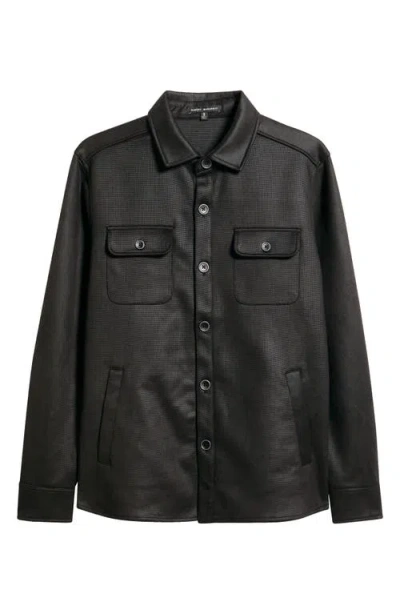 Robert Barakett Andreas Faux Suede Overshirt In Black