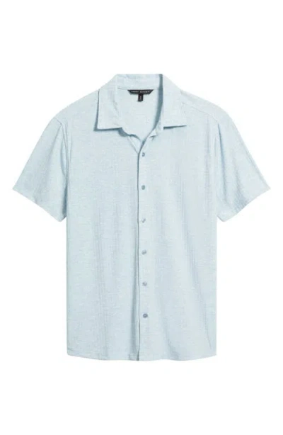 Robert Barakett Anton Knit Button-up Polo In Blue