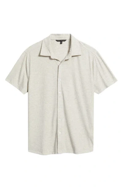 Robert Barakett Anton Knit Button-up Polo In Neutral