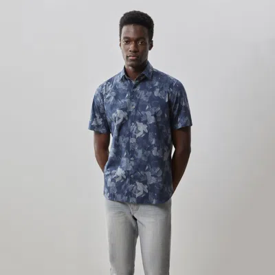 Robert Barakett Archive Crossfield Sport Shirt In Dark Caspian