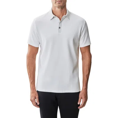 Robert Barakett Baytides Contrast Collar Polo In White