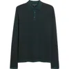 Robert Barakett Borja Cotton & Cashmere Long Sleeve Polo In Green