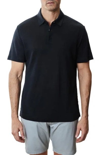 Robert Barakett Boyce Linen Polo In Black