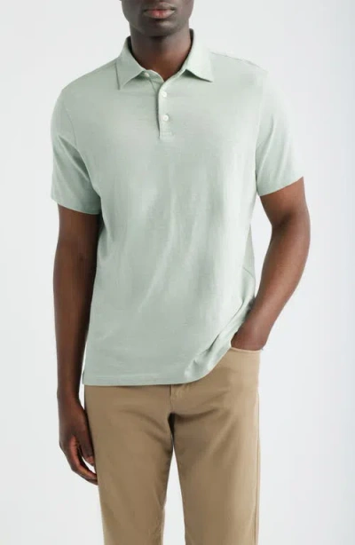 Robert Barakett Brightwood Slub Cotton Polo In Green
