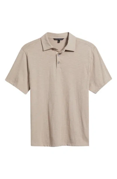 Robert Barakett Brightwood Slub Cotton Polo In Neutral