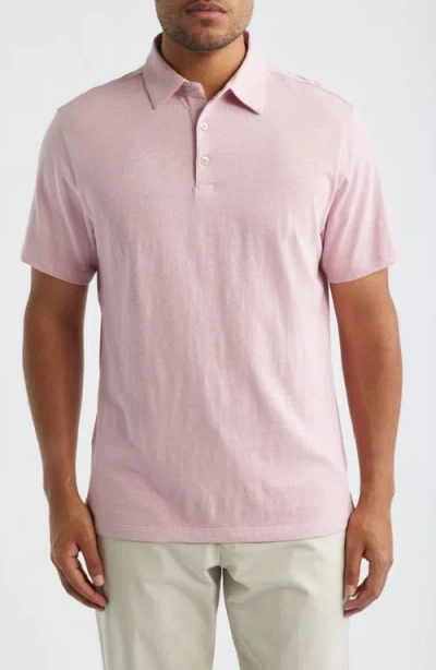 Robert Barakett Brightwood Slub Cotton Polo In Pink