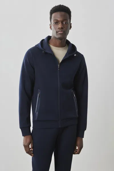 Robert Barakett Brixton Zip Hoodie In Navy