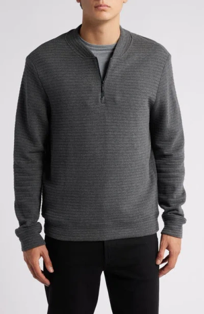Robert Barakett Cadell Half Zip Pullover In Charcoal