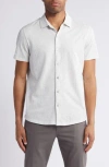 Robert Barakett Caine Short Sleeve Cotton Button-up Shirt In Gray