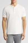 Robert Barakett Camus Short Sleeve Henley In Offwhite