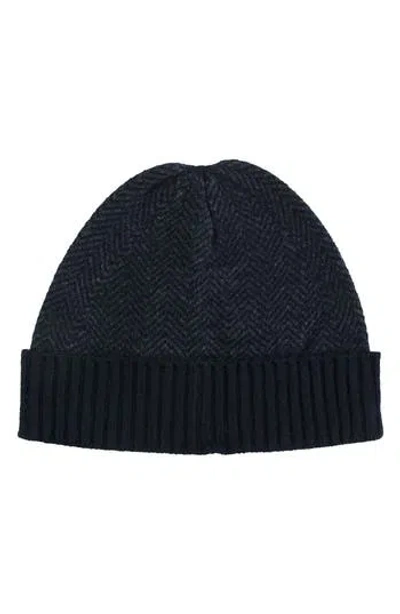 Robert Barakett Cashmere Herringbone Beanie In Black