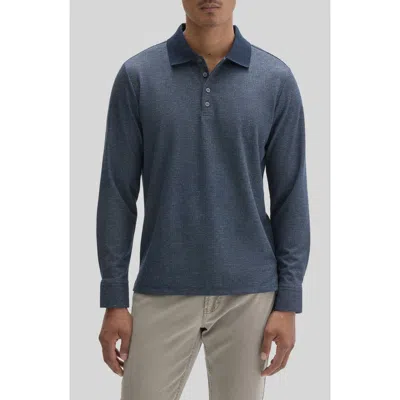 Robert Barakett Cayman Long Sleeve Polo In Gray