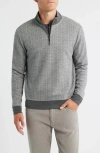 Robert Barakett Cedro Quarter Zip Pullover In Gray