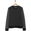 Robert Barakett Charlie Colorblock Crewneck Pullover In Black