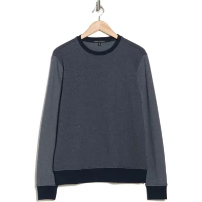 Robert Barakett Charlie Colorblock Crewneck Pullover In Navy