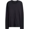 Robert Barakett Christopher Long Sleeve Pima Cotton T-shirt In Black