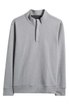 Robert Barakett Clarence Textured Quarter Button Pullover In Gray