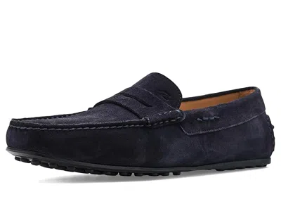 Robert Barakett Conor Suede Driver Men's Dress Flat Shoes Blue: 8.5 M In Black