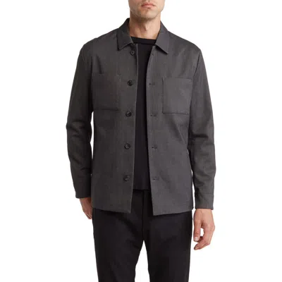 Robert Barakett Corsa Herringbone Shirt Jacket In Gray