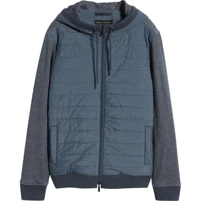 Robert Barakett Cowandame Mixed Media Quilted Jacket In Navy